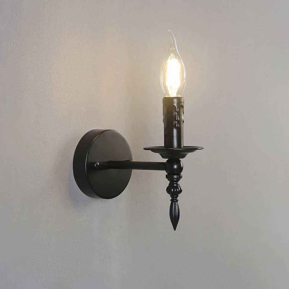 Vintage Wall Lamp American retro Wall Light bedroom bedside lights industrial style porch indoor aisle stair Candle Wall lamp M251126