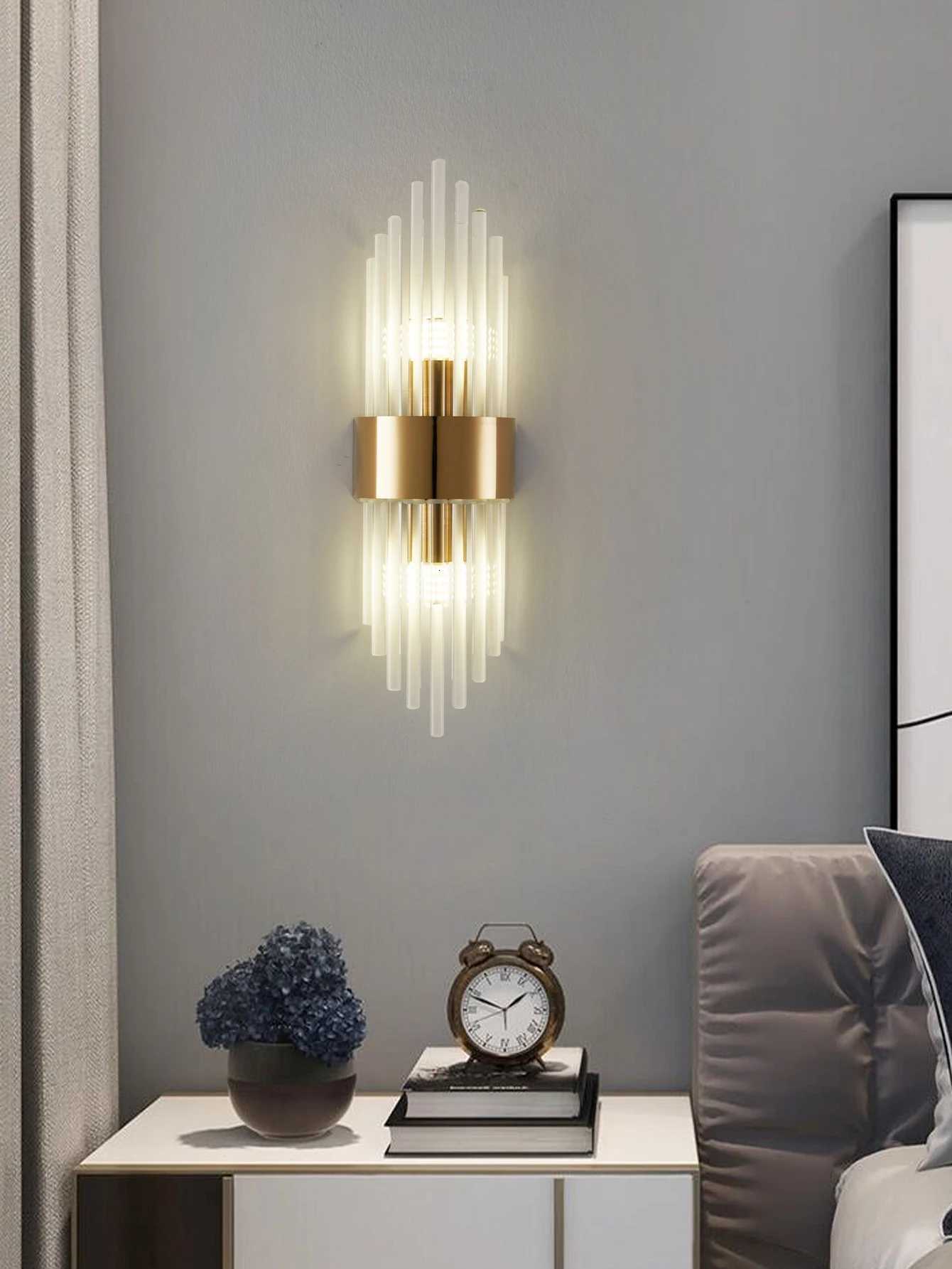 Gold/Black Stainless Steel Crystal Wall Sconce for Living Room Bedroom Kitchen Home Decor Lighting G9 Light Source M251126