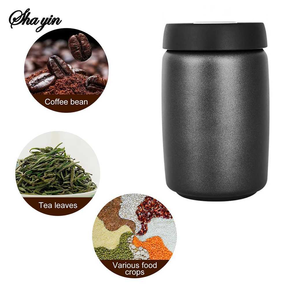 Coffee Beans Vacuum Sealed Jug 304 Stainless Steel Food Keep Fresh Storage Container Kitchen 1200ml Coffee Vacuum Canister Y251126