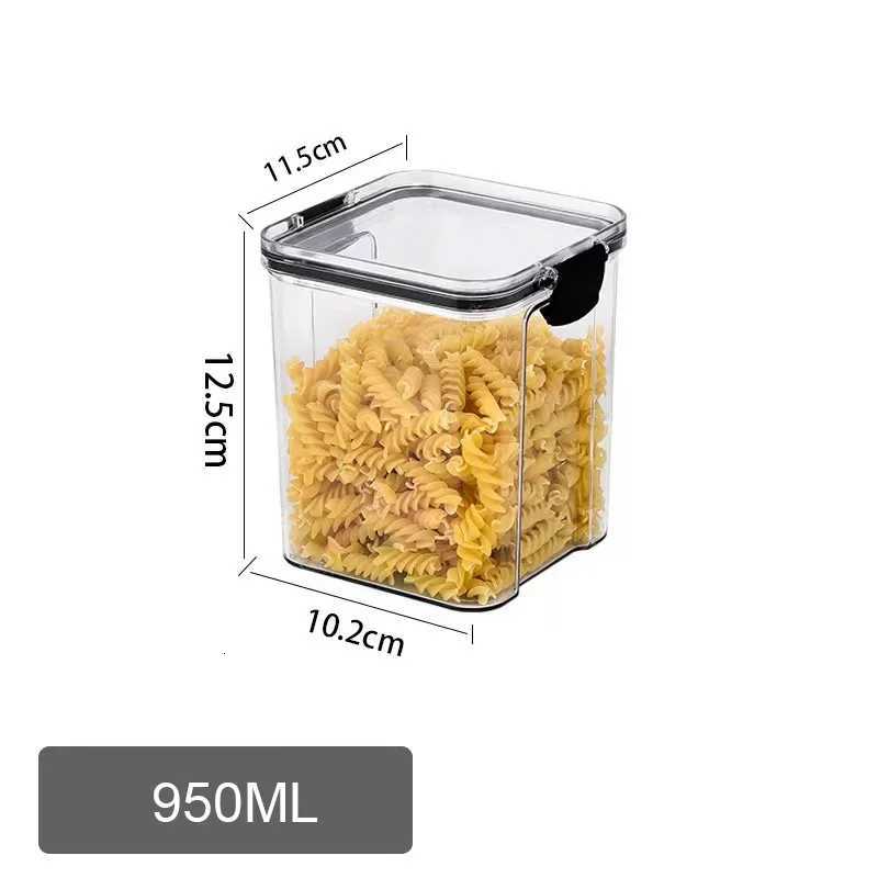Kitchen Storage Box Food Storage Container Sealed Moisture-proof Grain Storage Tank with Lid Coffee bean noodles Bottle Canister Y251126
