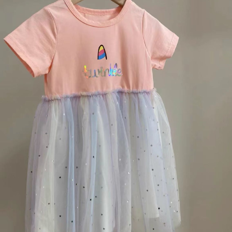 DISNEY Kids designer clothes baby girl dress Princess Skirt A-line Skirt Birthday Party Dress summer children's baby thin gauze dress unicorn rai