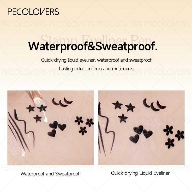 1PC Stamp Eyeliner Various Stamp Shapes Double-ended Eyeliner Quick Drying Liquid Eyeliner Eye MakeupT251126