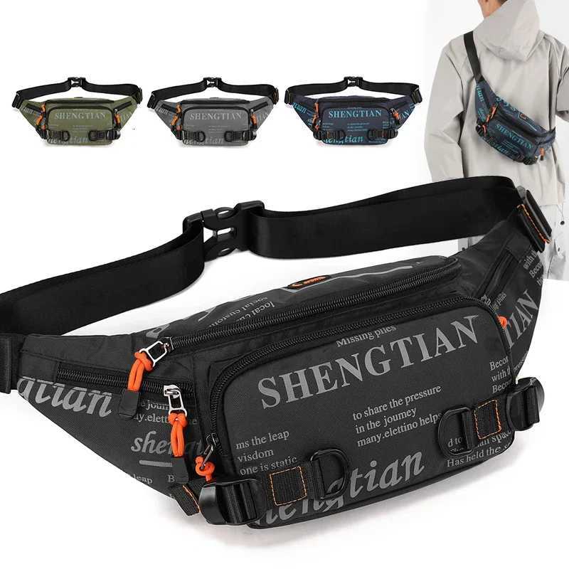 Mens Waterproof Nylon Waist Pack - Lightweight Running Belt Bag for Travel Sports Outdoor ActivitiesT251126