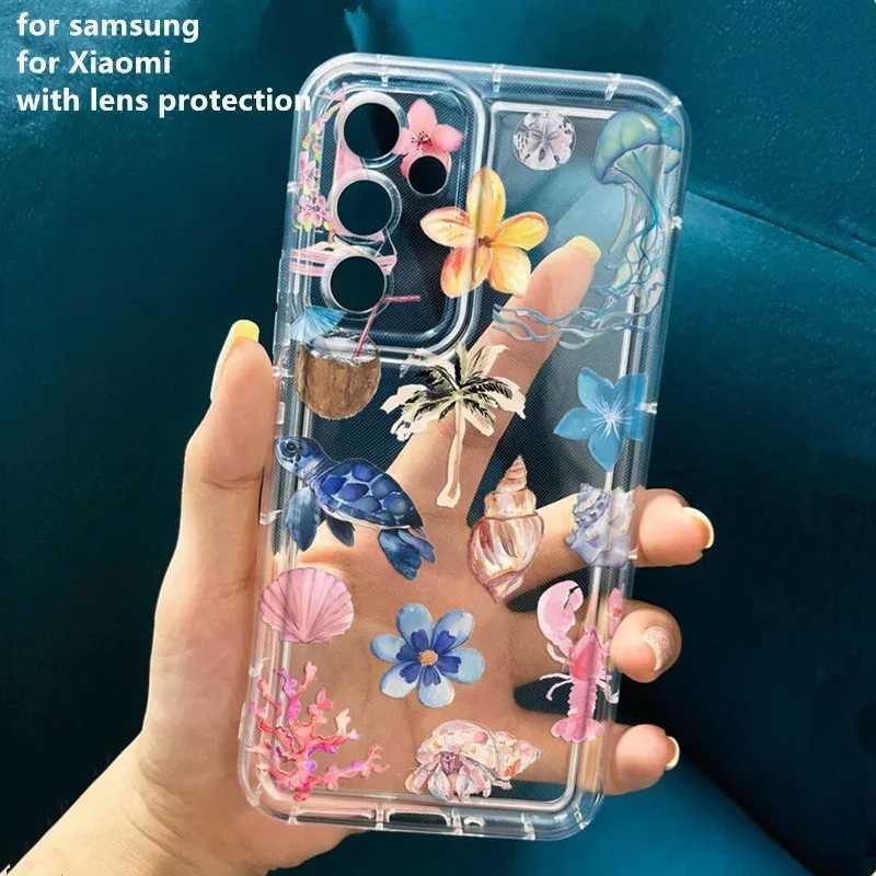 Soft Clear Phone Case for IPhone 17 16 15 14 13 12 11 15 16 Plus Pro Max 16e 17Air Ocean Life Theme Shockproof Cover C251126