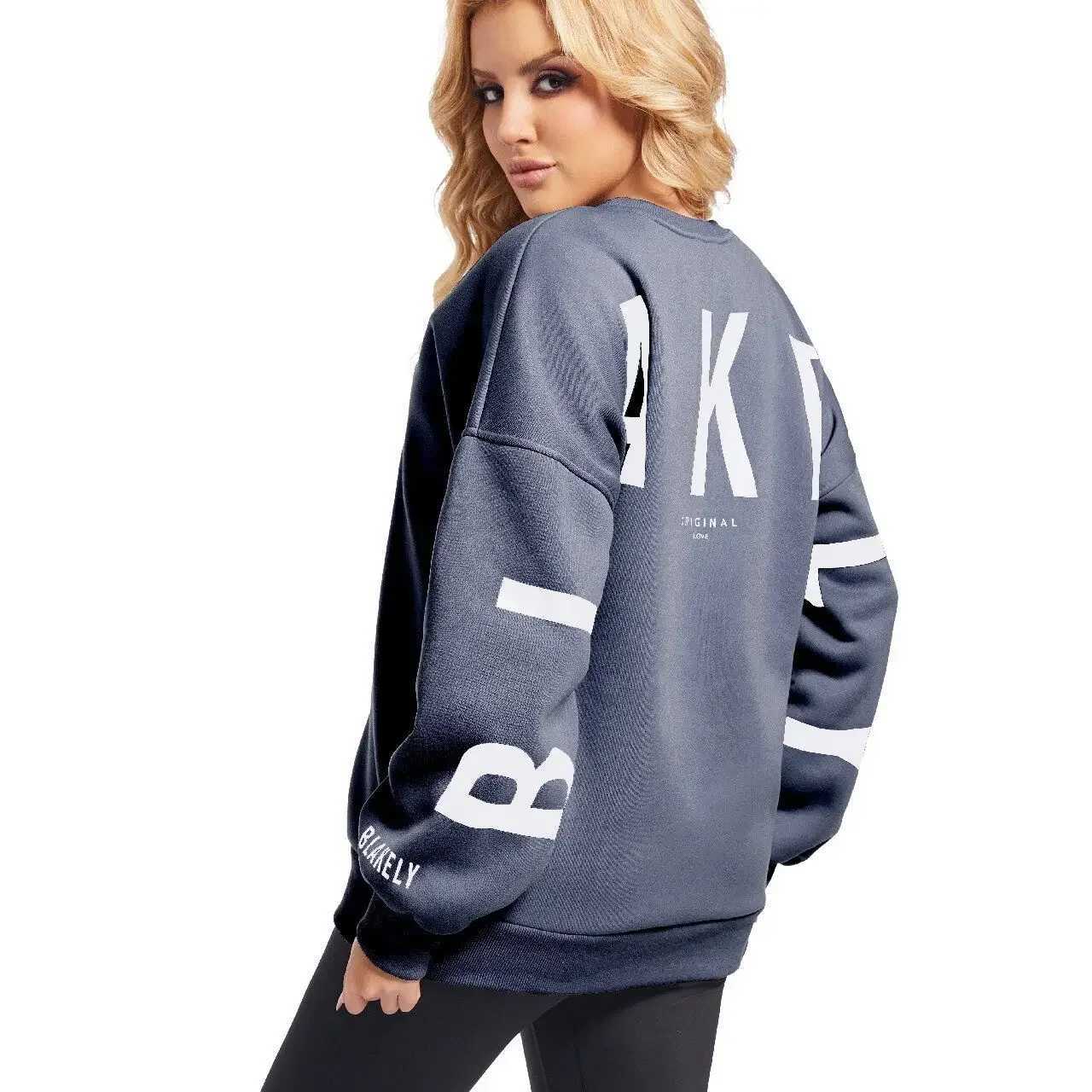 Y2K American Harajuku Clothing Thickened Fashion Letter Printing Pullover Sweatshirt Womens New Style Long Sleeve Sweatshirt J251136