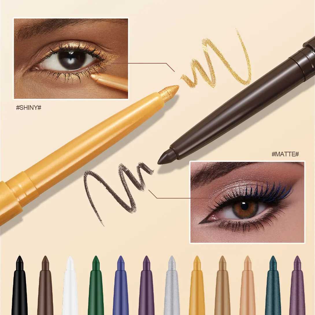 Eyeliner Waterproof Sweatproof Non-Smudged Easy to Use for Beginners Green Purple Black Long-Lasting Non-Removable EyelinerT251126