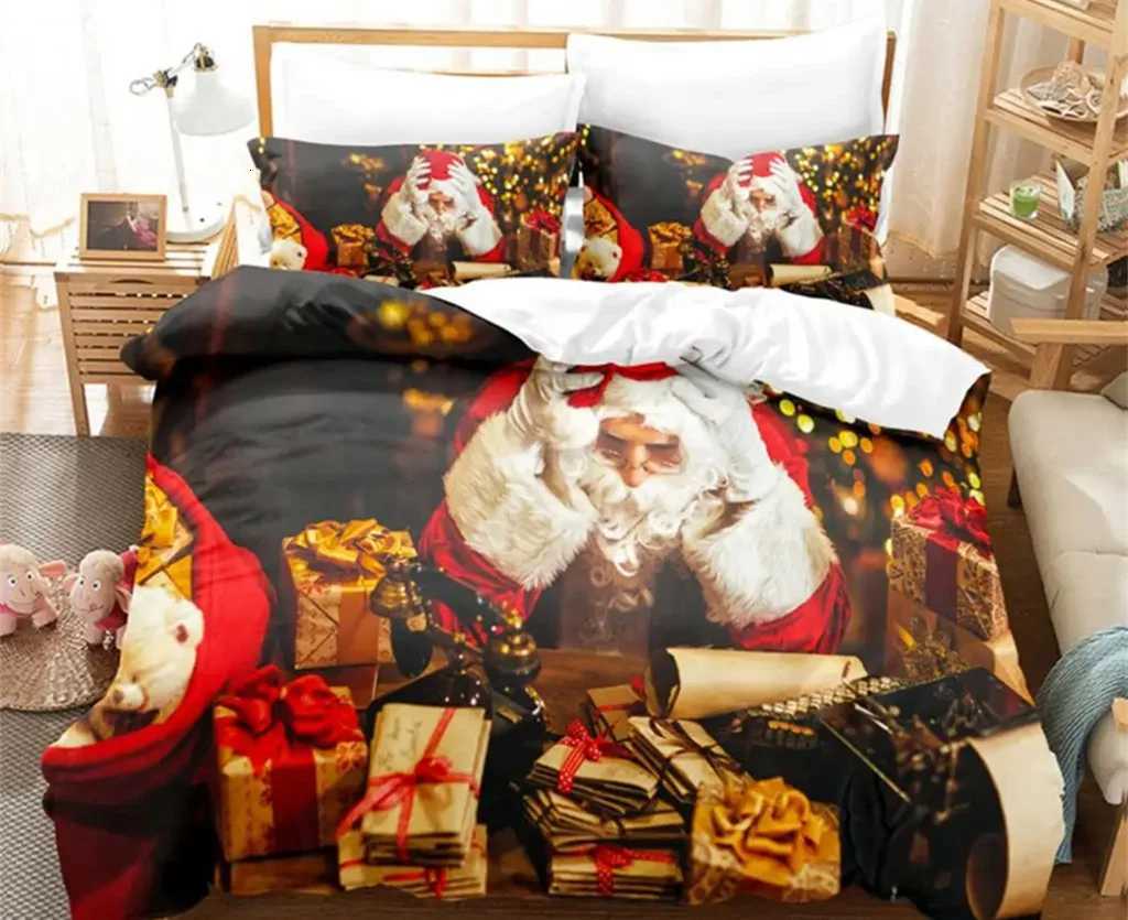 Christmas Christmas Quilt Cover Bedding Set Duvet Comforter Pillow Case Twin Queen King Double Full Single 3PCS Bedroom Decor Women Gift Y251126