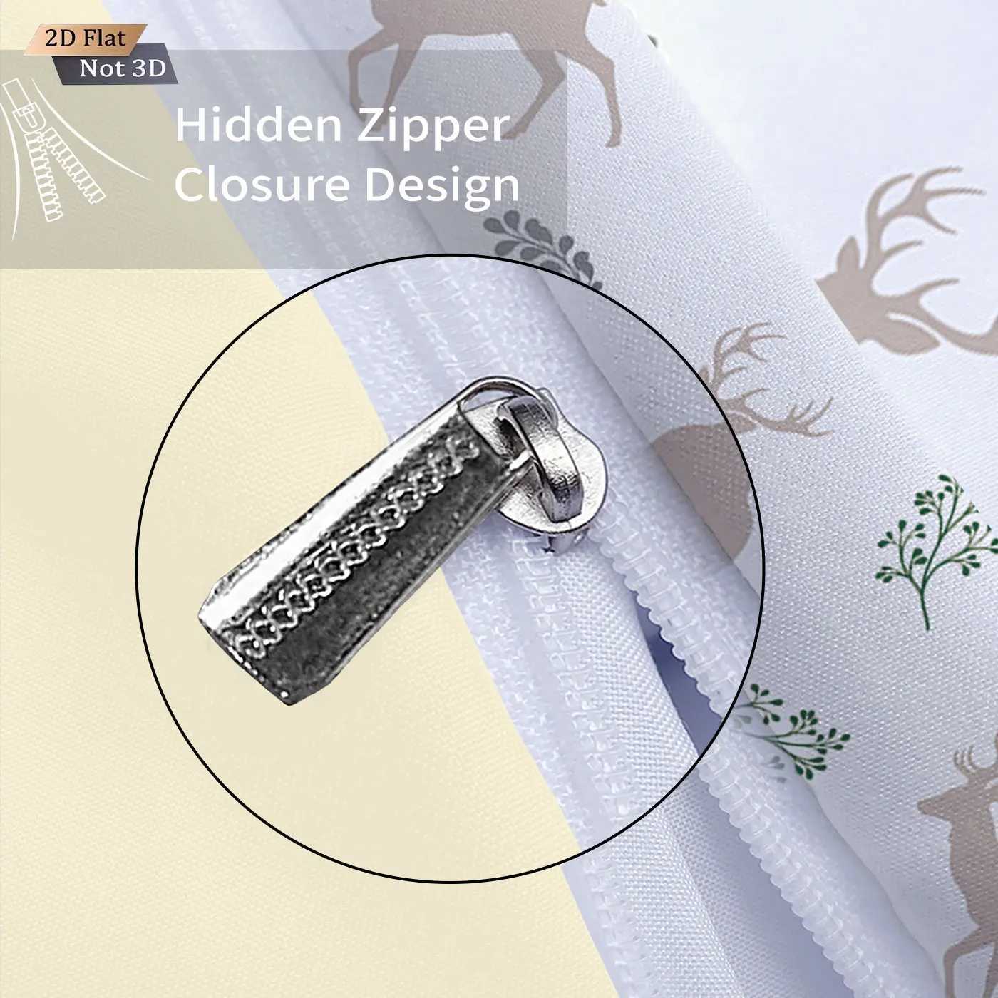 Christmas 3pcs minimalist reindeer print coreless duvet cover set comfortable bedroom dormitory bedding holiday decoration multiple sizes Y251126