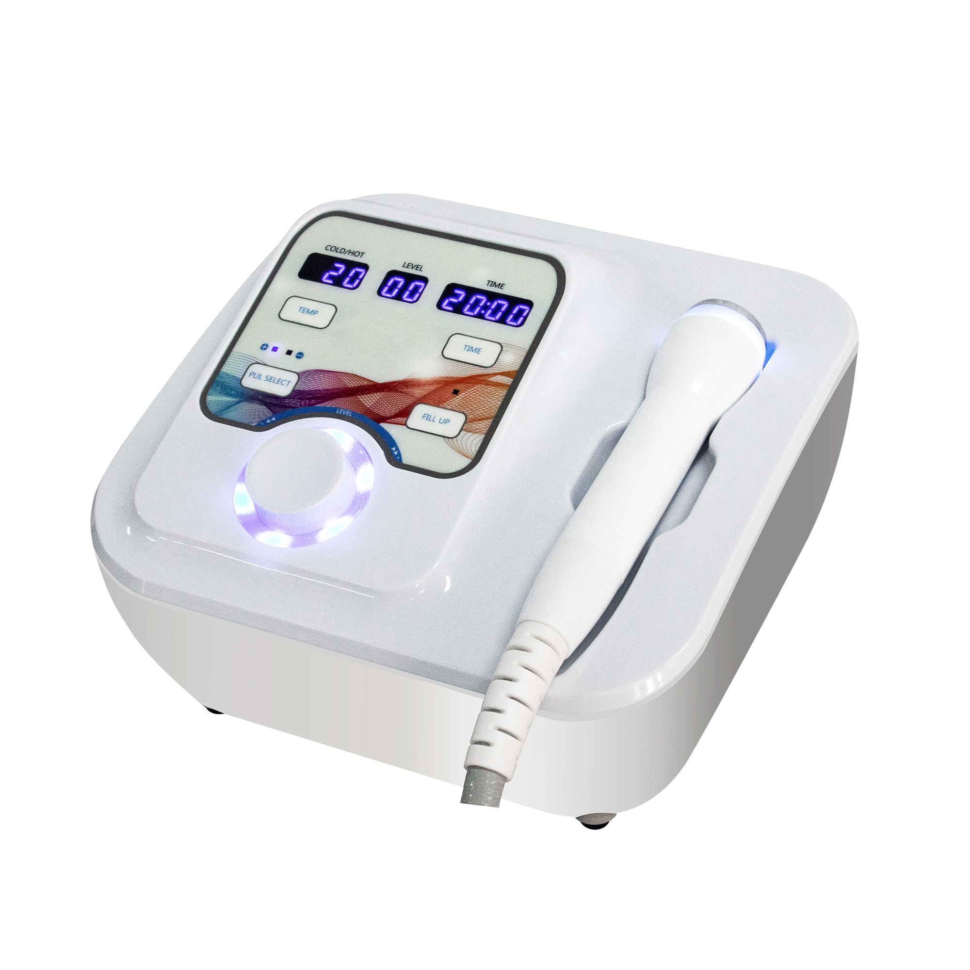 Portable Cool Pro Cold Warm Electroporation Cryo Machine With Red and Blue Light RF Cryo Face Cooling Freezing Equipment