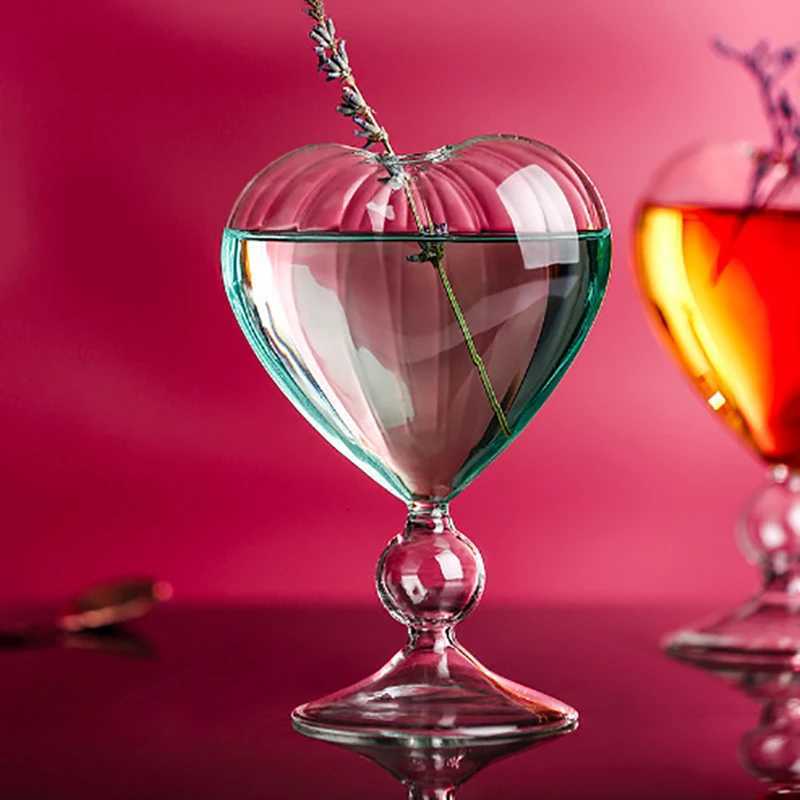 1Pc Creative Lovely Heart-shaped Cup Water Glass With Straw Glass Wine Juice Cup Club Drinkware Container Decoration C251126