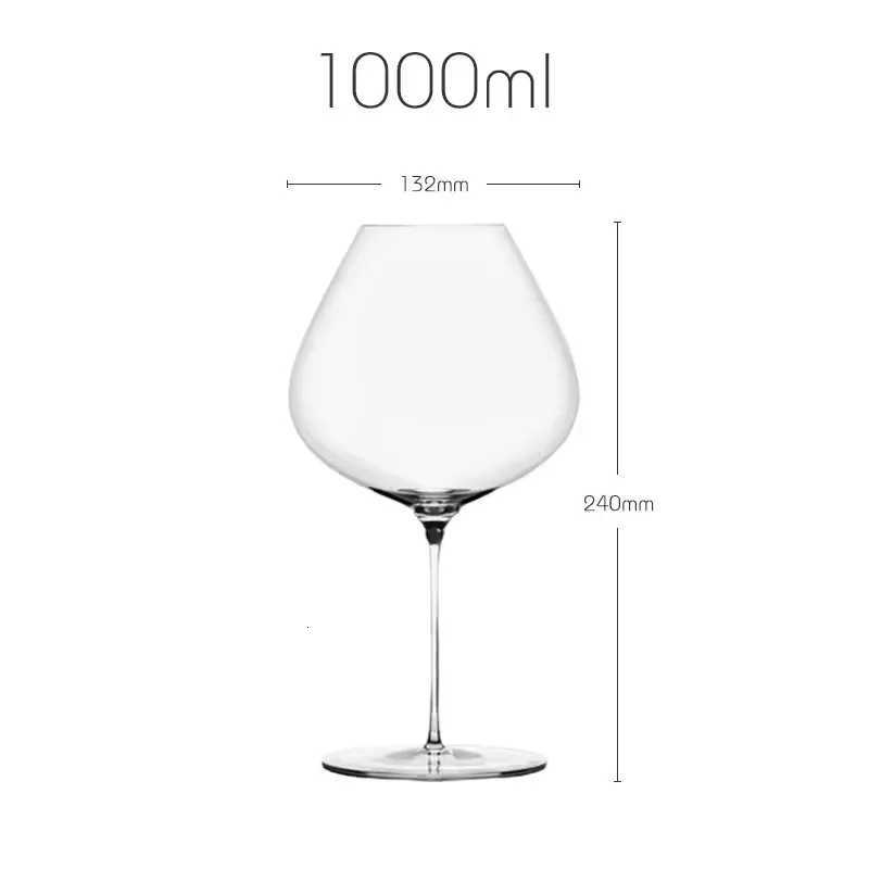 2PCS France Sydonios Style Upscale Burgundy Cup Crystal Handmade Extremely Thin Wine Glass Aroma Enlarge Goblet C251126