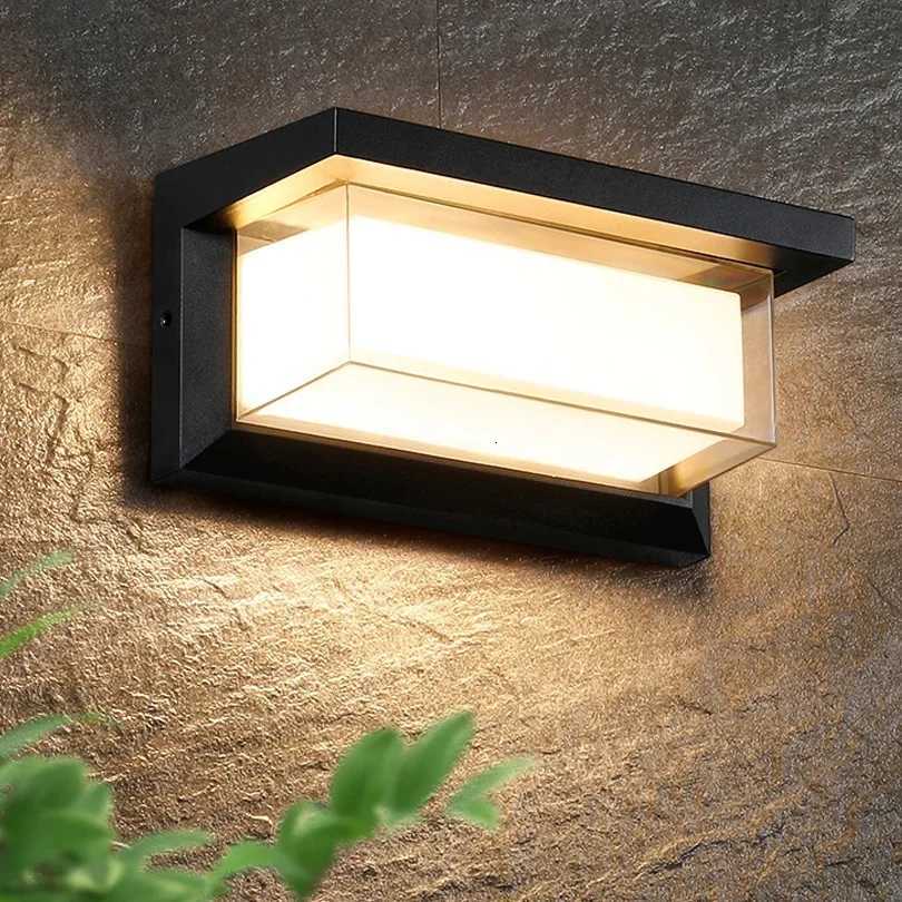 Led Light Motion Sensor Modern Outdoor Lighting AC85-265V Wall Mounted Lamp Garden Lights Background Outdoor Kitchen Staircase L M251126