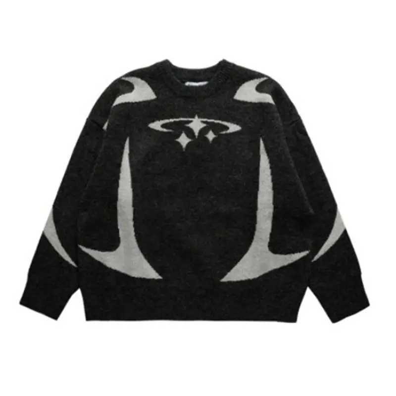 European and American Autumn/Winter Loose Pullover Sweater Trend Hip-hop Style Worn Inside and Outside Popular Knitwear Sweater J251136