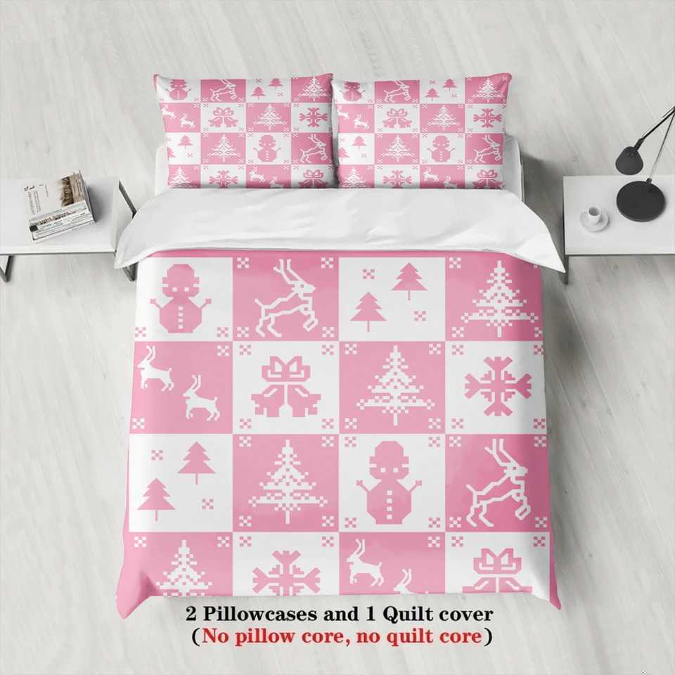 Christmas 2026 Christmas Bedding Set Christmas Duvet Cover Set Single Twin Queen King Size No Filling Birthday Christmas Gift For Kids Y251126