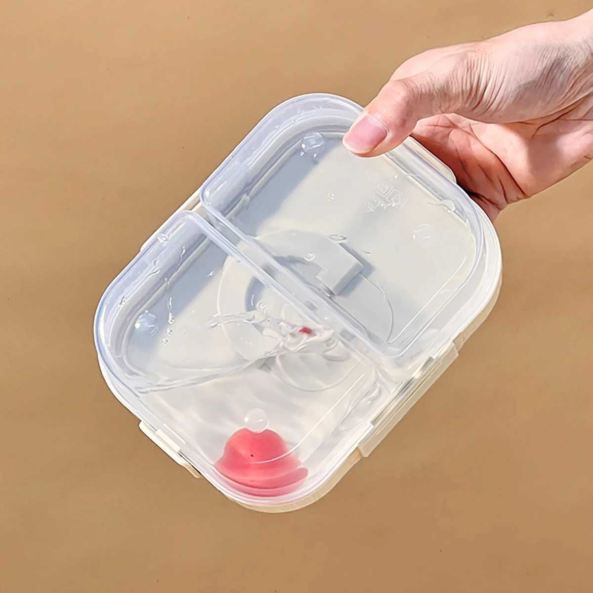 Microwave Plastic Divided Lunch Box With Lid Large Capacity Food Container For Hot And Cold Food Kids Students Sealed Bento Box Y251126