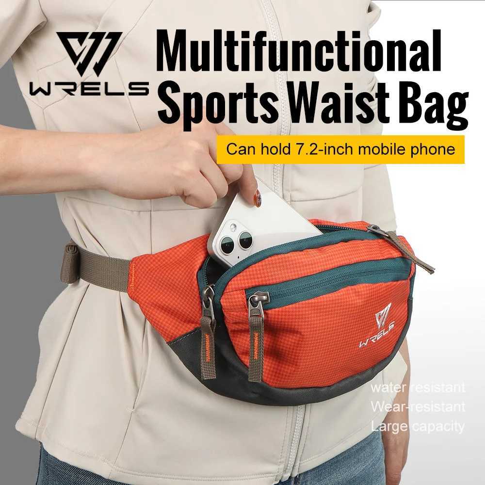 WRELS Running Waist Belt Bag Sport Multifunctional Ultralight Bounce Free Running Waist Pack Waterproof Fitness Mobile Phone BagT251126