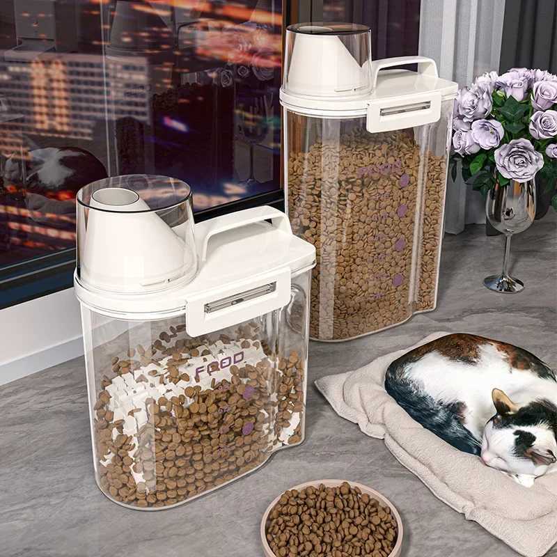 Pet Dog Snack Storage Box Sealed Cat Food Storage Bucket Vacuum Preservation Tank for Pet Food Moisture-proof and Dehumidifying Y251126
