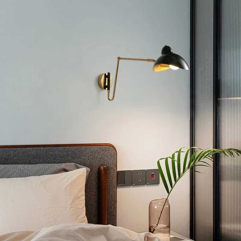 Retro industrial style indoor wall lamps metal material matte surface sconce lights E14 bedroom decoration rotatable led lles M251126