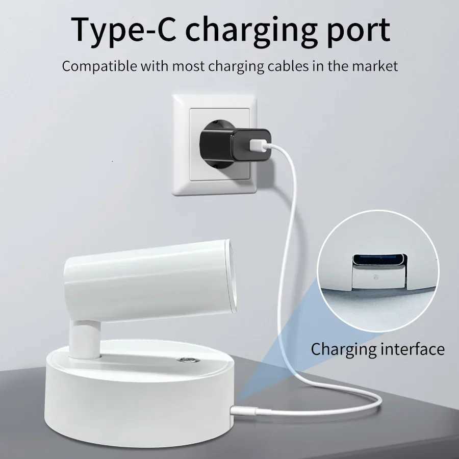 Mini Bedside Spotlight Tri-color Simple Premium Bedroom Bathroom Doorway Night Lighting Wireless Magnetic Attachment Wall Light M251126