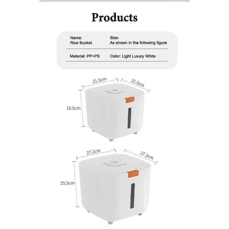 Insect Proof Moisture Proof Rice Box Grain Sealed Jar Kitchen Container Storage Kitchen Container Storage Box with Lid Tool Y251126