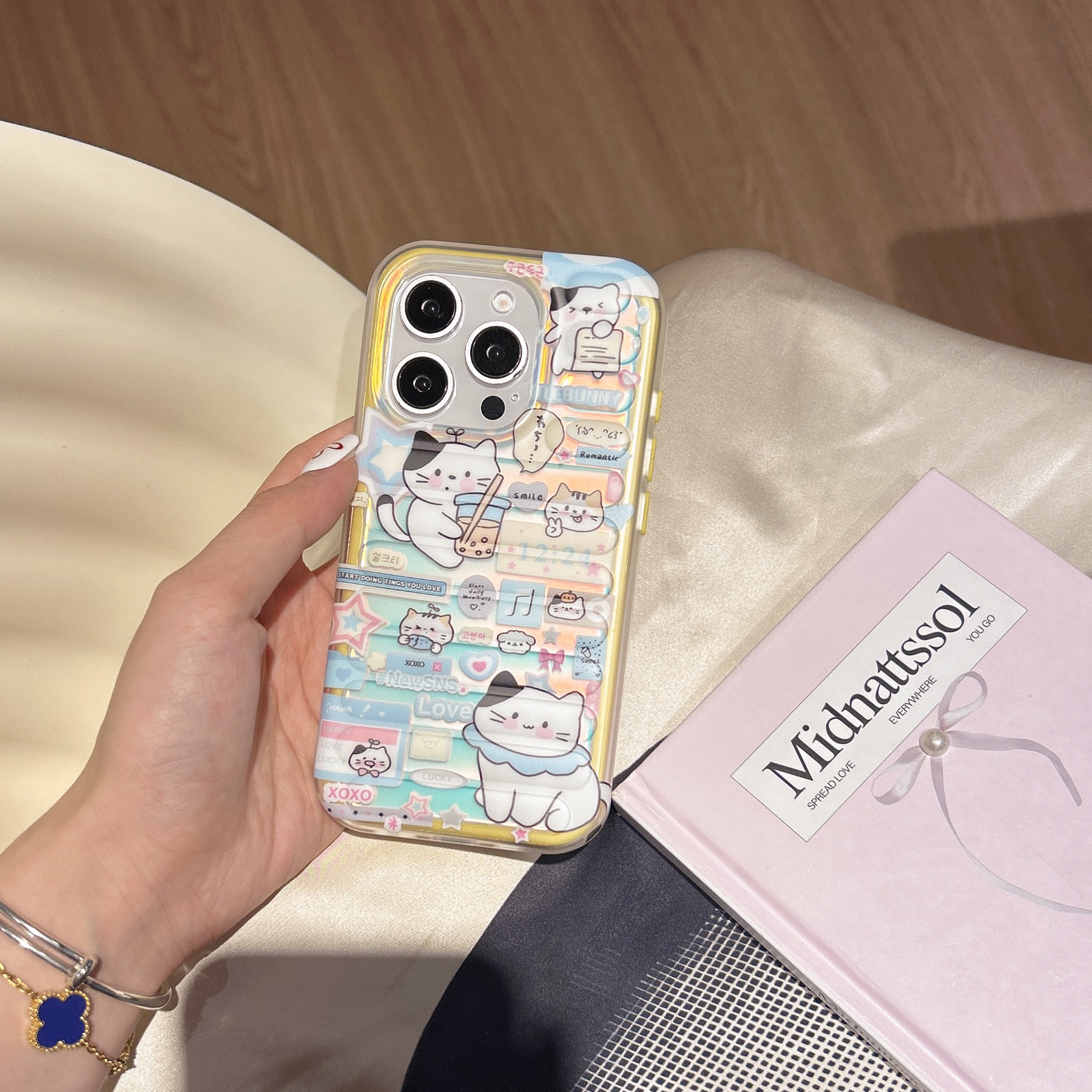 Kitten Transparent Phone Case Compatible with iPhone 17 Pro Max Full Coverage Protective Case iPhone 16/15 Pro