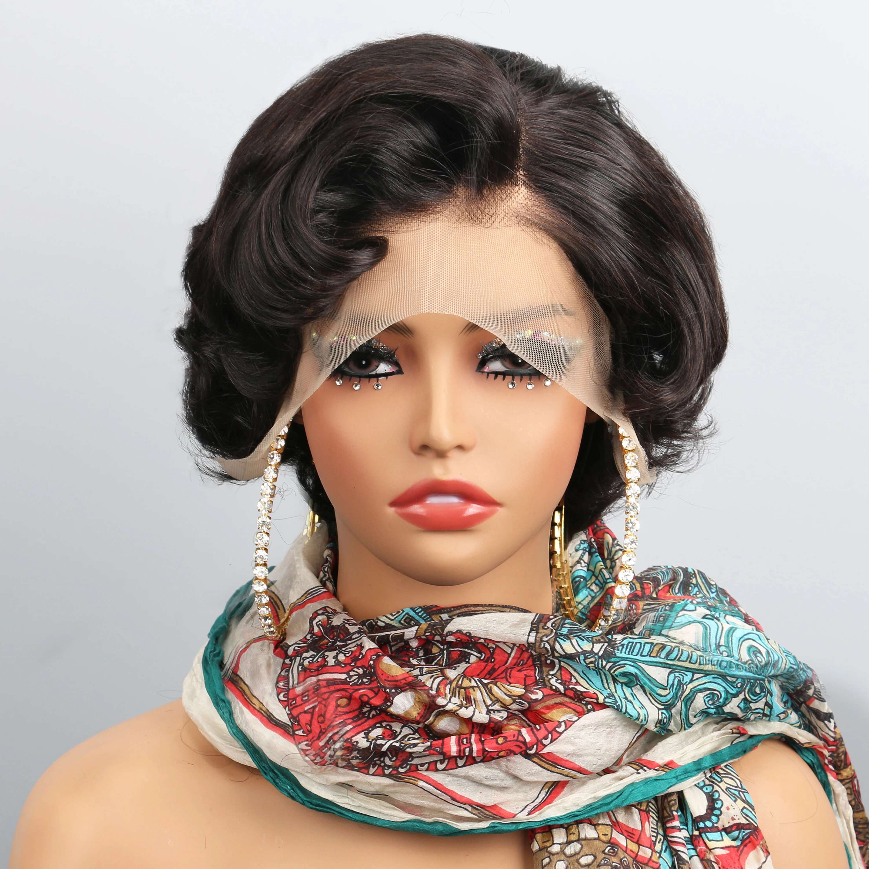 Wigs Human 13X4 Short Pixie Cut Lace Front For Women Transparent Frontal Wig Pre Plucked With Baby Hair