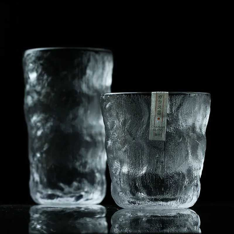 Net Red Japanese Glacier Cup Crystal Hammered Whiskey Glass Small Tea Cup Household Drink Water Cup Liquor Plum Wine C251126