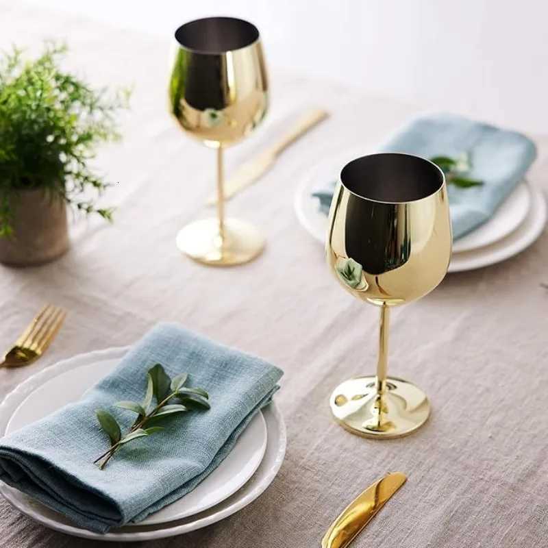 Stainless Steel Glass Goblets Cocktail Creative Metal Wine Glass Bar Restaurant Champagne Red Wine Glass Drinkware Barware Cup C251126