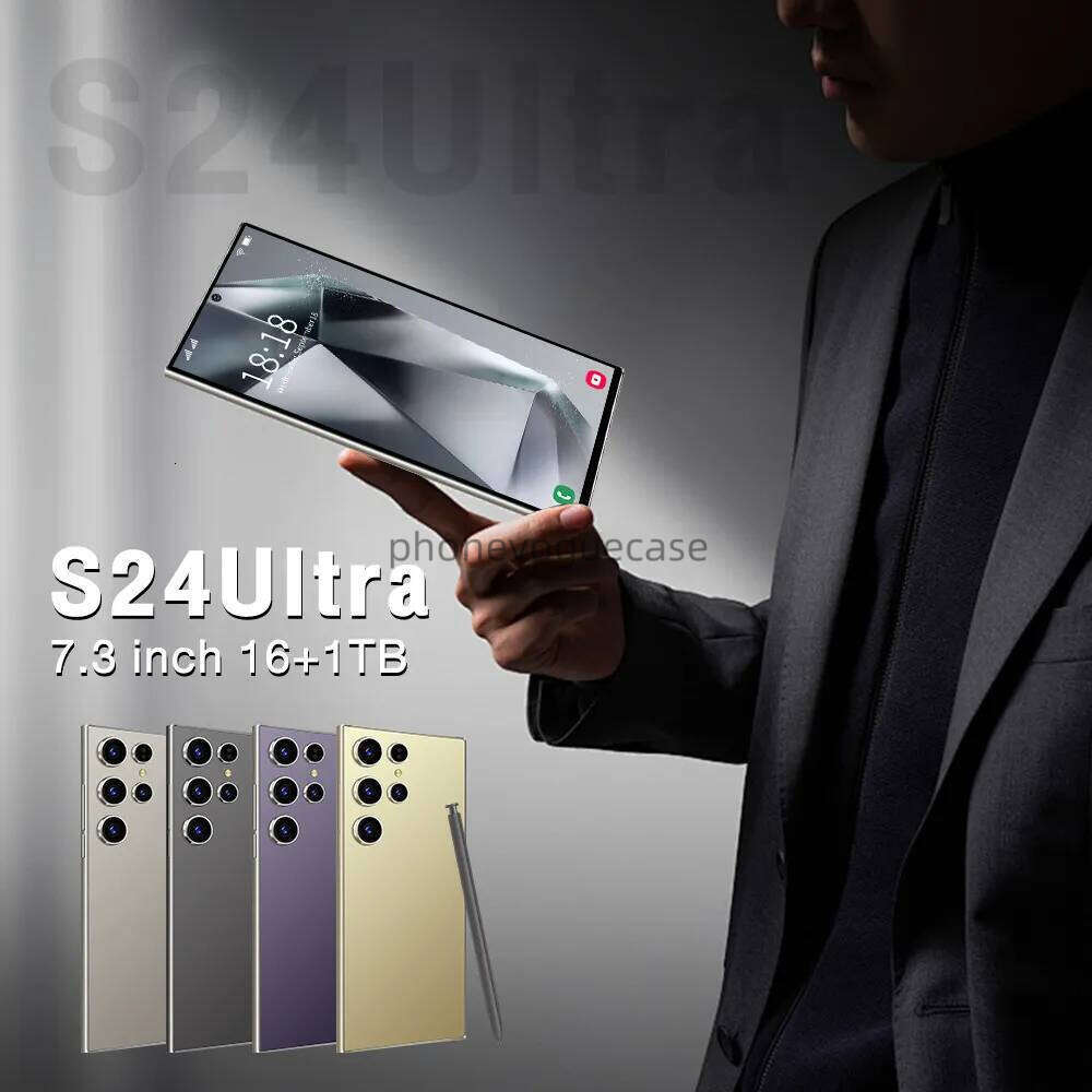 S24 Ultra Smartphone 7.3-Inch HD Screen Android 14 Phone Snapdragon 8 Gen 2 Cpu,16Gb+1Tb Cell Phone,78Mp+108Mp Camera Pixels 7800Mah Battery 5G Dual S