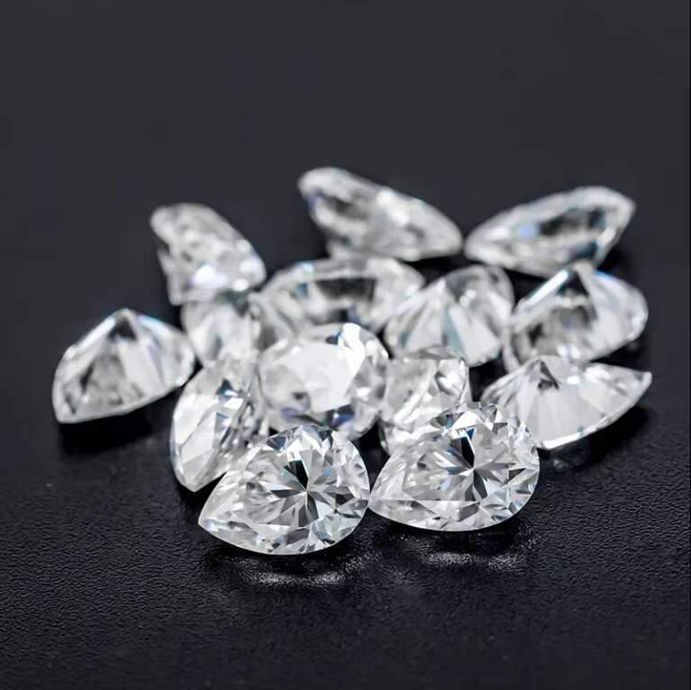 White Pear-shaped Brilliant Cut Laboratory-grown Synthetic Diamond 1.0 Carat Color DEF Loose Stone Moissanite