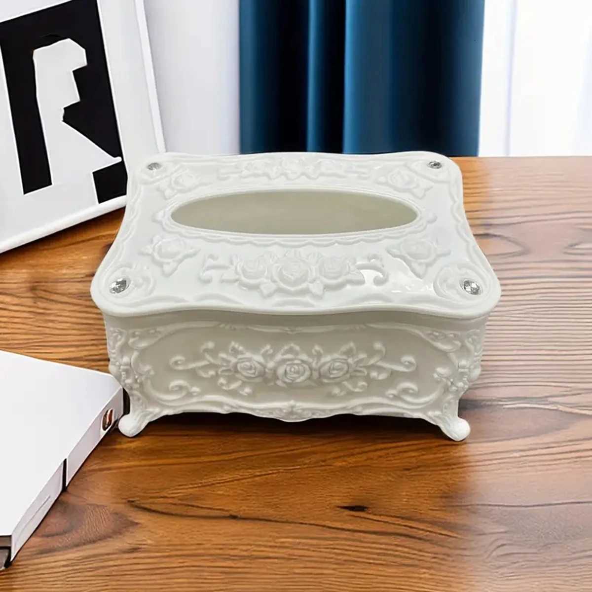 Simple European Tissue Box Small Napkin Extraction Box Restaurant Bathroom Office Desktop Plastic Extraction Paper Storage Y251126