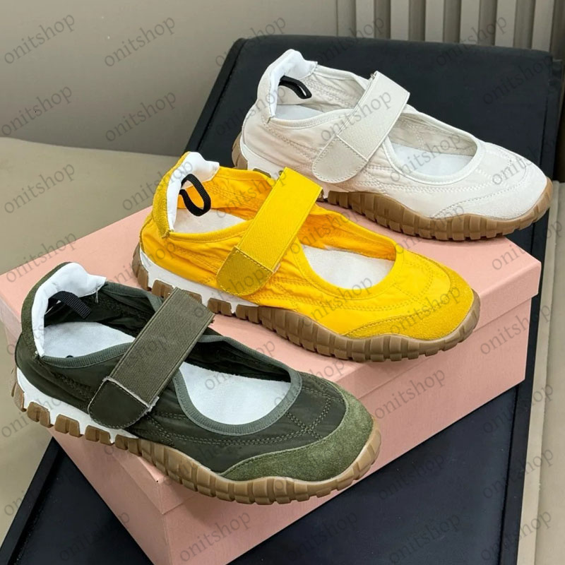 Ballet sneakers Designer Shoe ballet flats sport Mary Jane Shoes Leather Suede Ballerinas sneakers Round Toe Sneakers Womens Trainers Casual Shoes