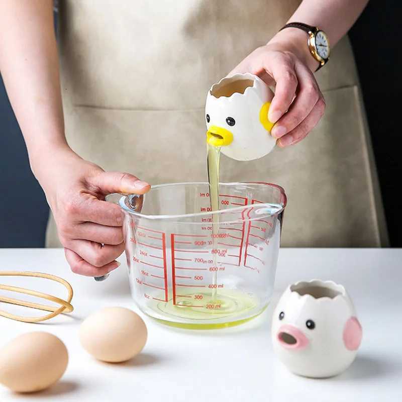 Egg White Separator Cartoon Shaped Ceramic Egg Yolk Separator Household Baking Tool Egg Liquid Filter Y251126