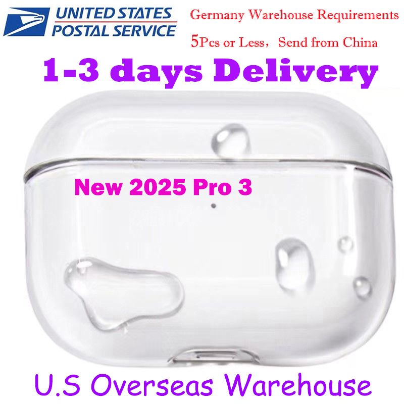 USA Stock For Apple AirPods Pro 3 AirPods 4 Pro 2 3rd Headphone Accessories Silicone Protective Headphone case Cover silicone