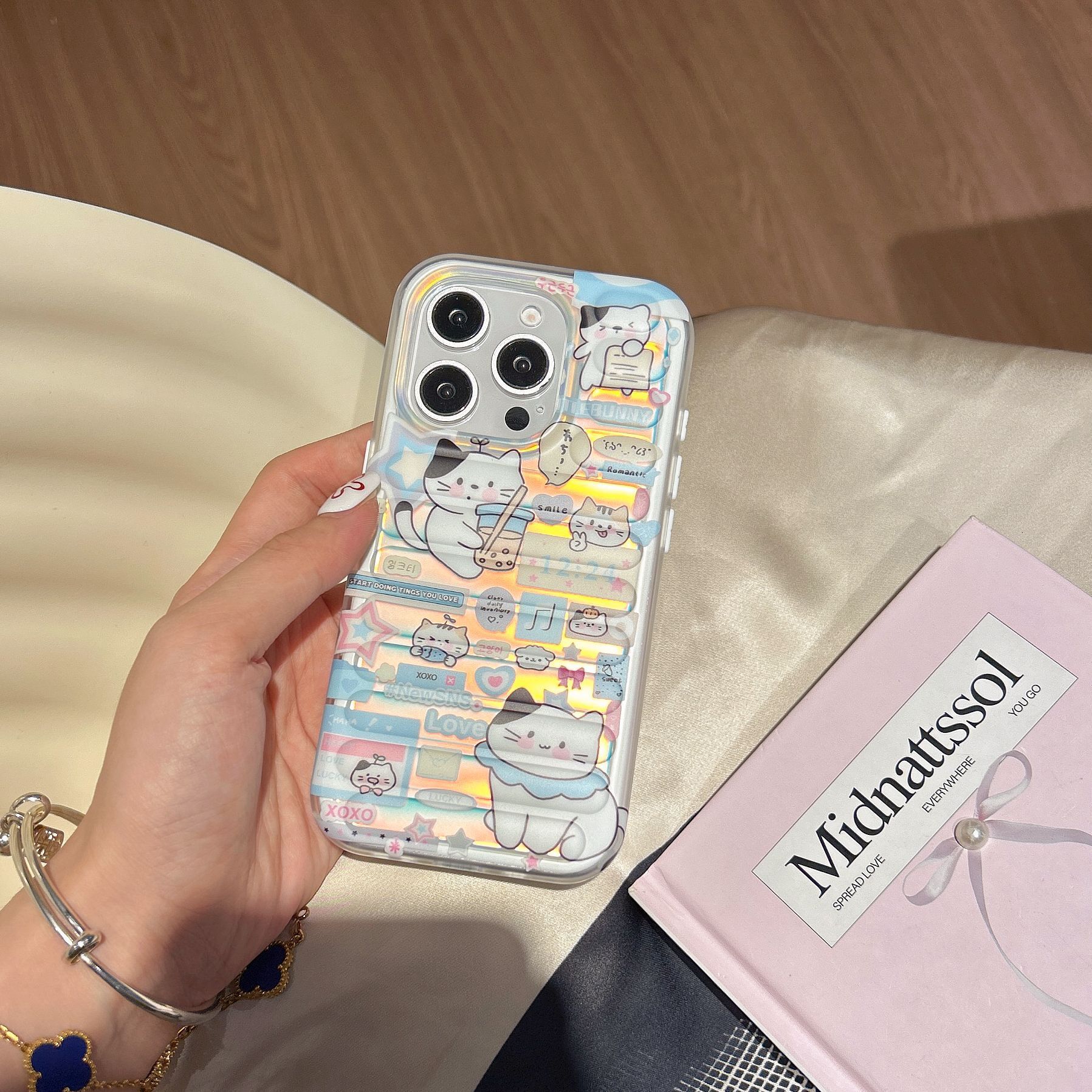 Kitten Transparent Phone Case Compatible with iPhone 17 Pro Max Full Coverage Protective Case iPhone 16/15 Pro
