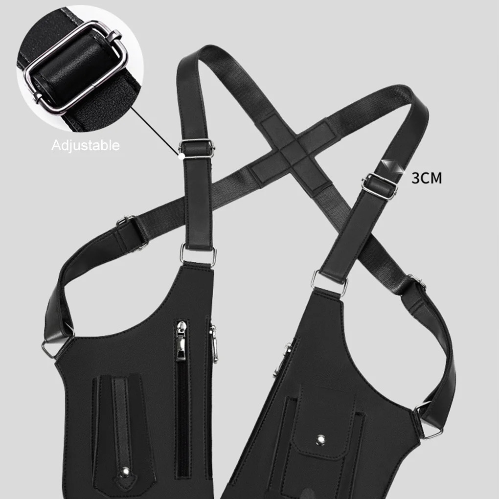 Mens Tactical Vest Bag n High Quality PU Leather Man Chest Bag Phone Pouch Vintage n Underarm Back Pack Bags 251126