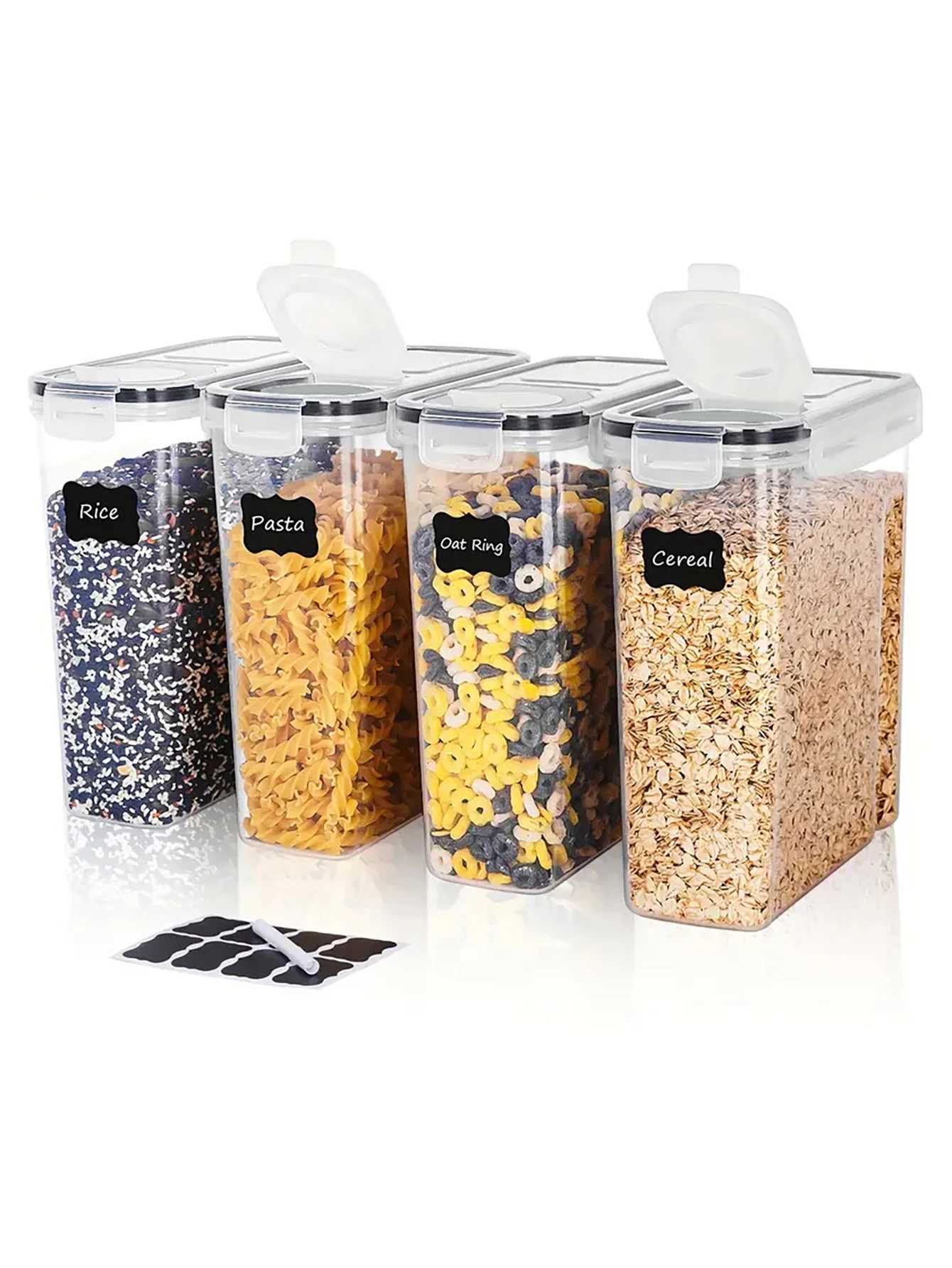 4pcs4l Large Food Storage Containers With Lids Airtight Food Storage Containers For Kitchen Pantry Organization And Storage Y251126