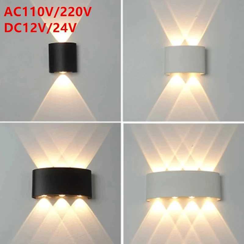 IP65 LED Wall Lamp AC86-265V/DC12V-24V Outdoor Waterproof Garden Lighting Aluminum Indoor Bedroom Living Room Stairs Wall Light M251126
