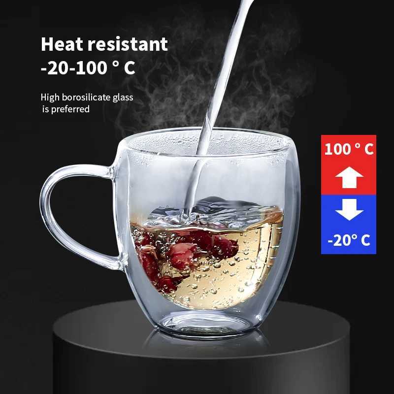 Transparent Glass Coffee Cup Milk Whiskey Tea Beer Double Creative Heat Resistant Cocktail Vodka Wine Mug Tumbler Drinkware Gift C251126