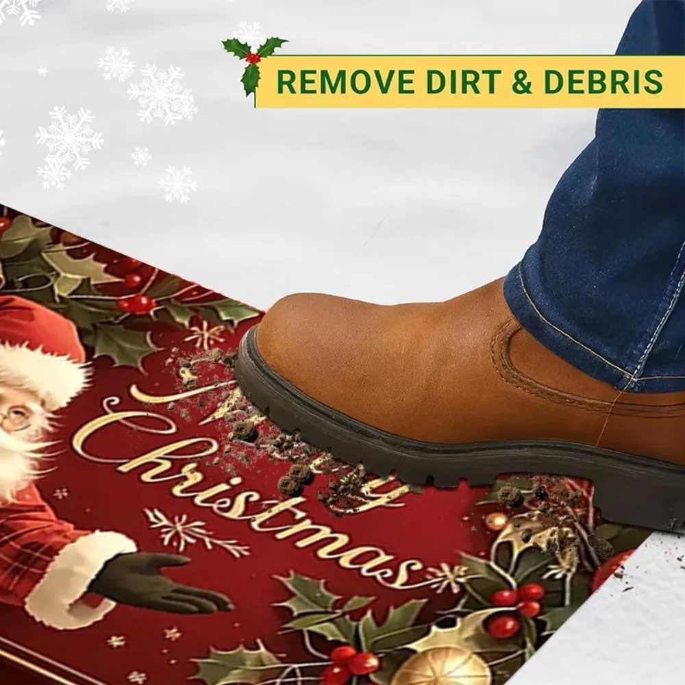 Door Carpet Christmas Festival Santa Claus Merry Christmas Outdoor Mat Decorations Home 2026 Christmas Ornament New Year 2025M251126