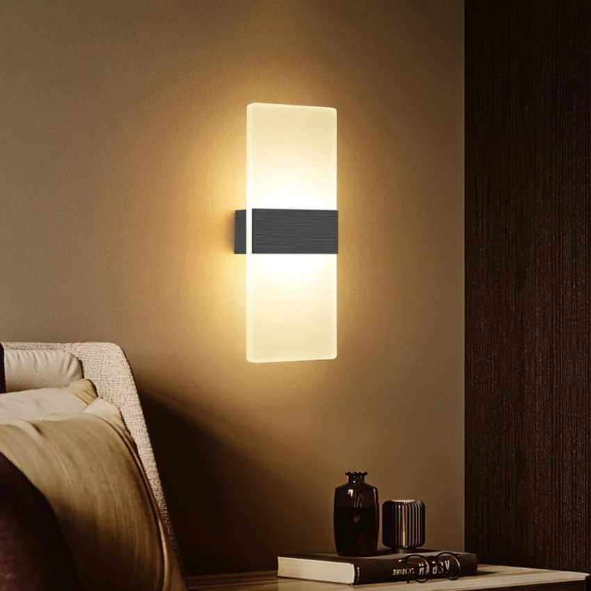 Modern Simple Acrylic Wall Lamp Fixture Indoor Wall Lamp Bedroom Living Room Hallway Lighting Indoor Lighting Fixtures M251126