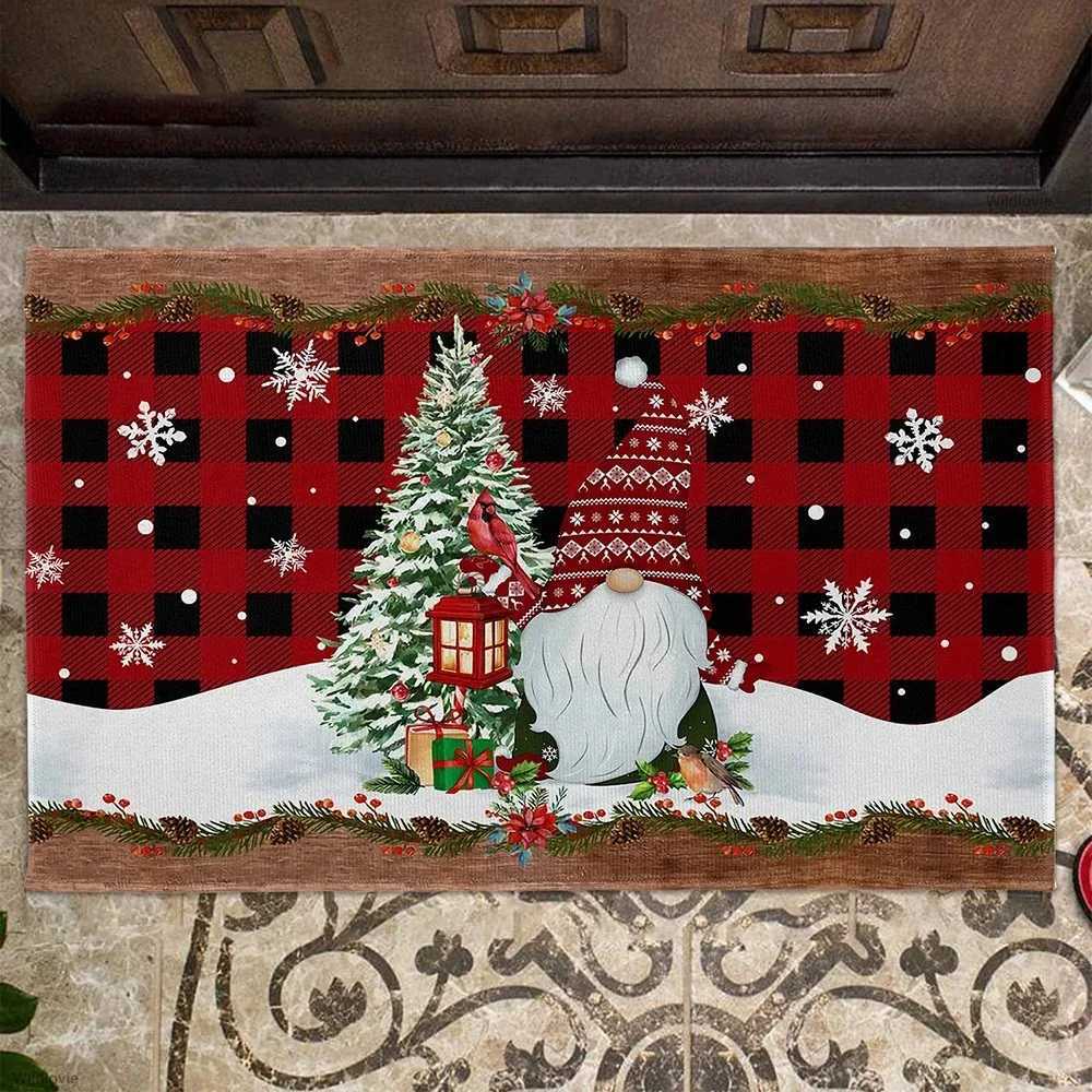 1pc Christmas Snowman s Doormat Holiday indoor and outdoor rear front door welcome mat winter door matM251126