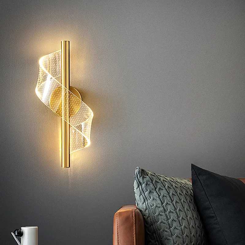 Nordic LED Wall Lamp Indoor Lighting For Bedroom Bedside Parlor Background Wall Light Modern Indoor Decoration Sconces M251126
