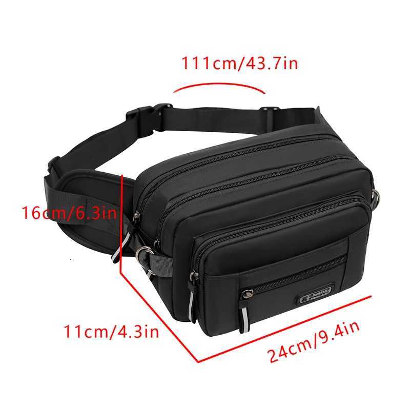Mens waist bag multifunctional toolkit wear-resistant mobile phone bag running bag leisure outdoor sports waist bag large cT251126