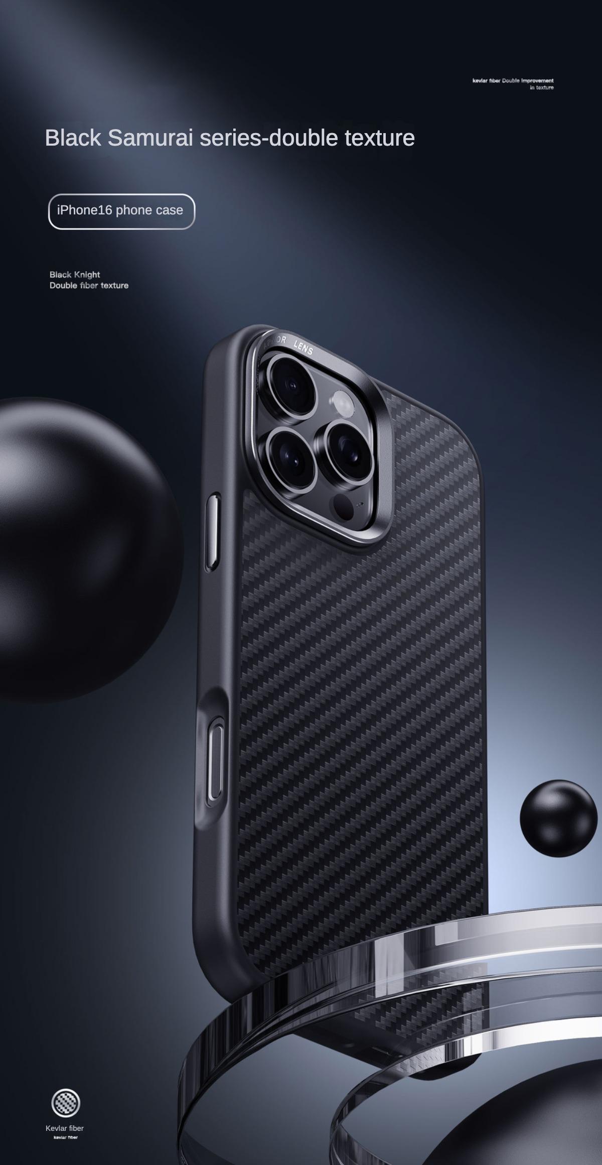 Kevlar Anti Drop Phone Case Suitable for IPhone 16/15/14/Pro Max