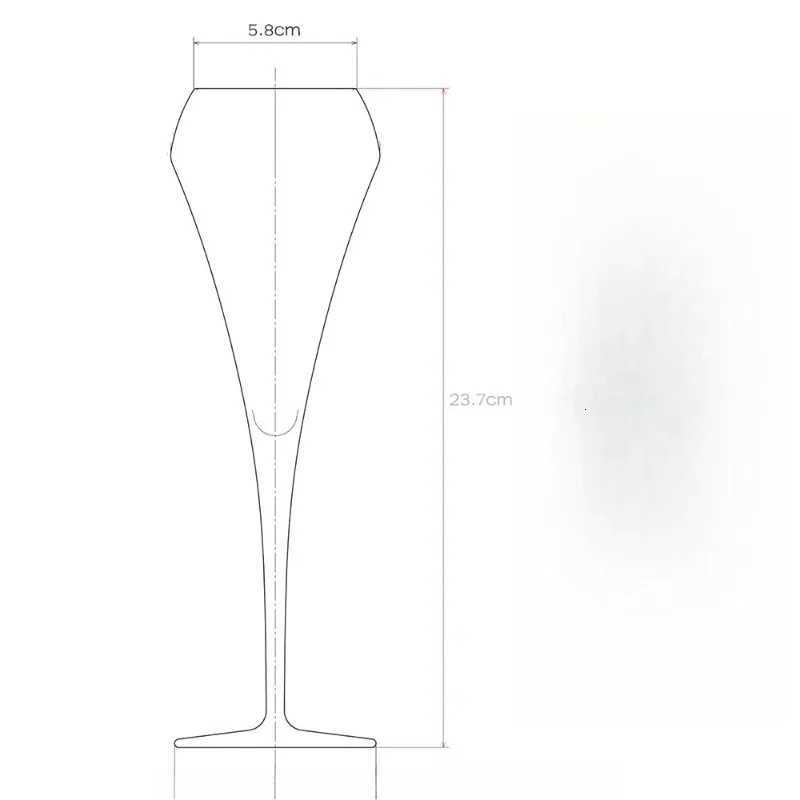 Crystal Champagne Flutes Set of 2- 210ml Glasses for Perfect Wine Pour and Aroma Enhancement C251126