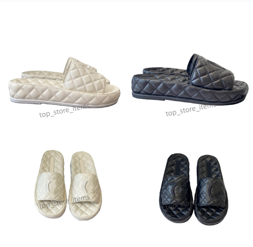 Designer Sandals Women's Flip flops Sandals Woman leather shoes Classic Ladies Slipper Casual beach flip-flops Slippers correct logo CH112514