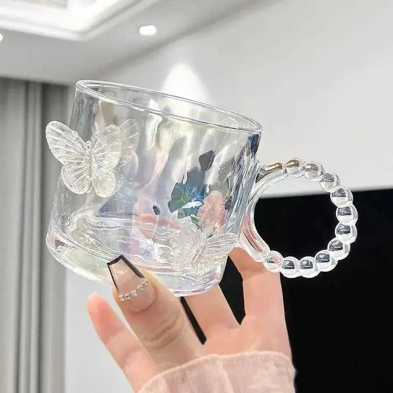 Butterfly Transparent Twisted Glass High Beauty Water Cup Beer Glass Household Juice Whiskey Glasses Cold Drink Glassware C251126