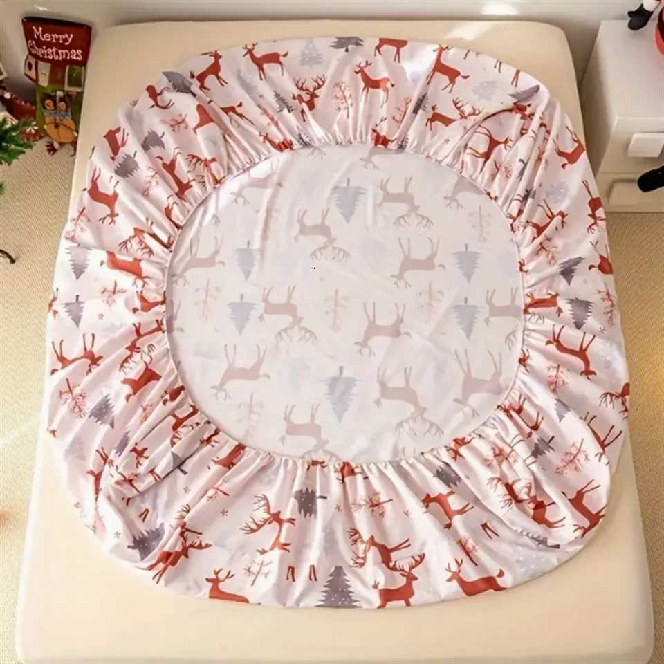 Christmas Christmas Theme Santa Hat Design 3-Piece Bedding Set-100 Polyester Microfiber Machine Washable Mattress Cover Durable Sheet Y251126