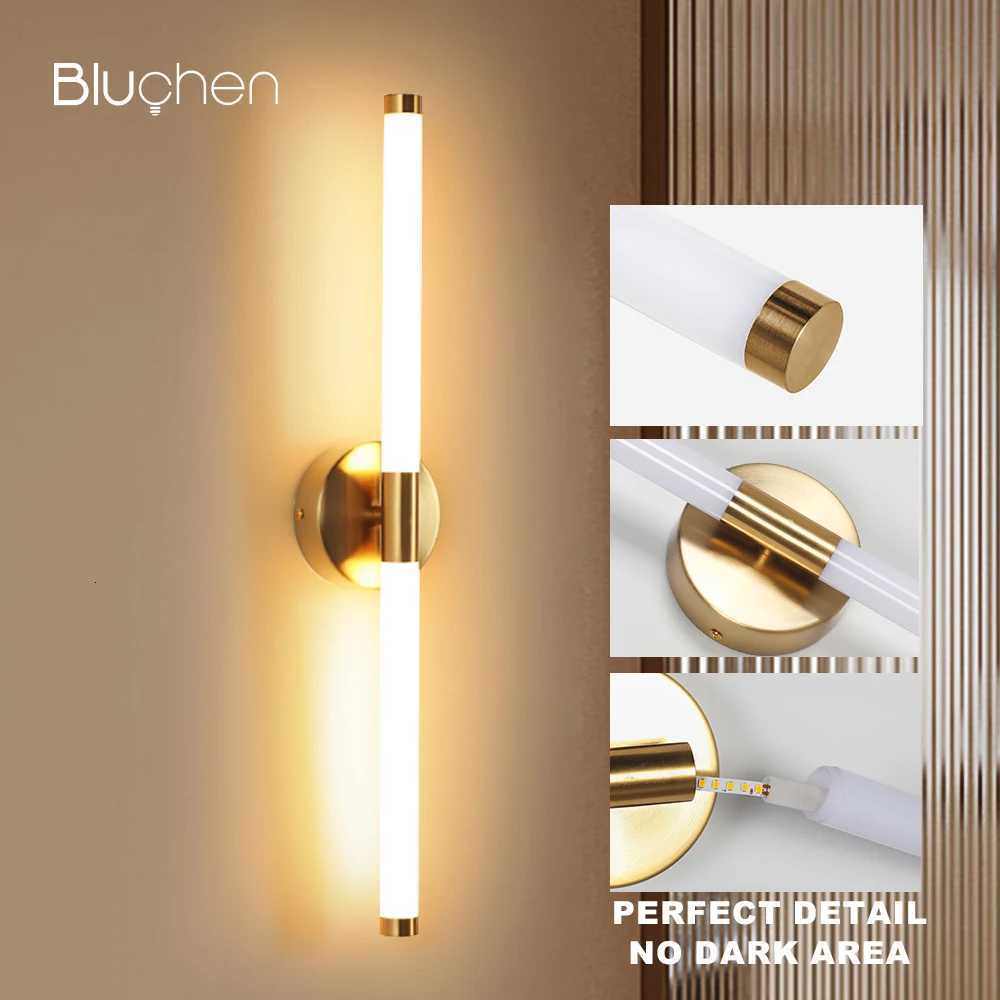 Designed Led Wall Lamp 400 550mm Wall Light Sconces Double Lampshade Up Down Bathroom Wall Lighting Fixture Golden Picture Light M251126